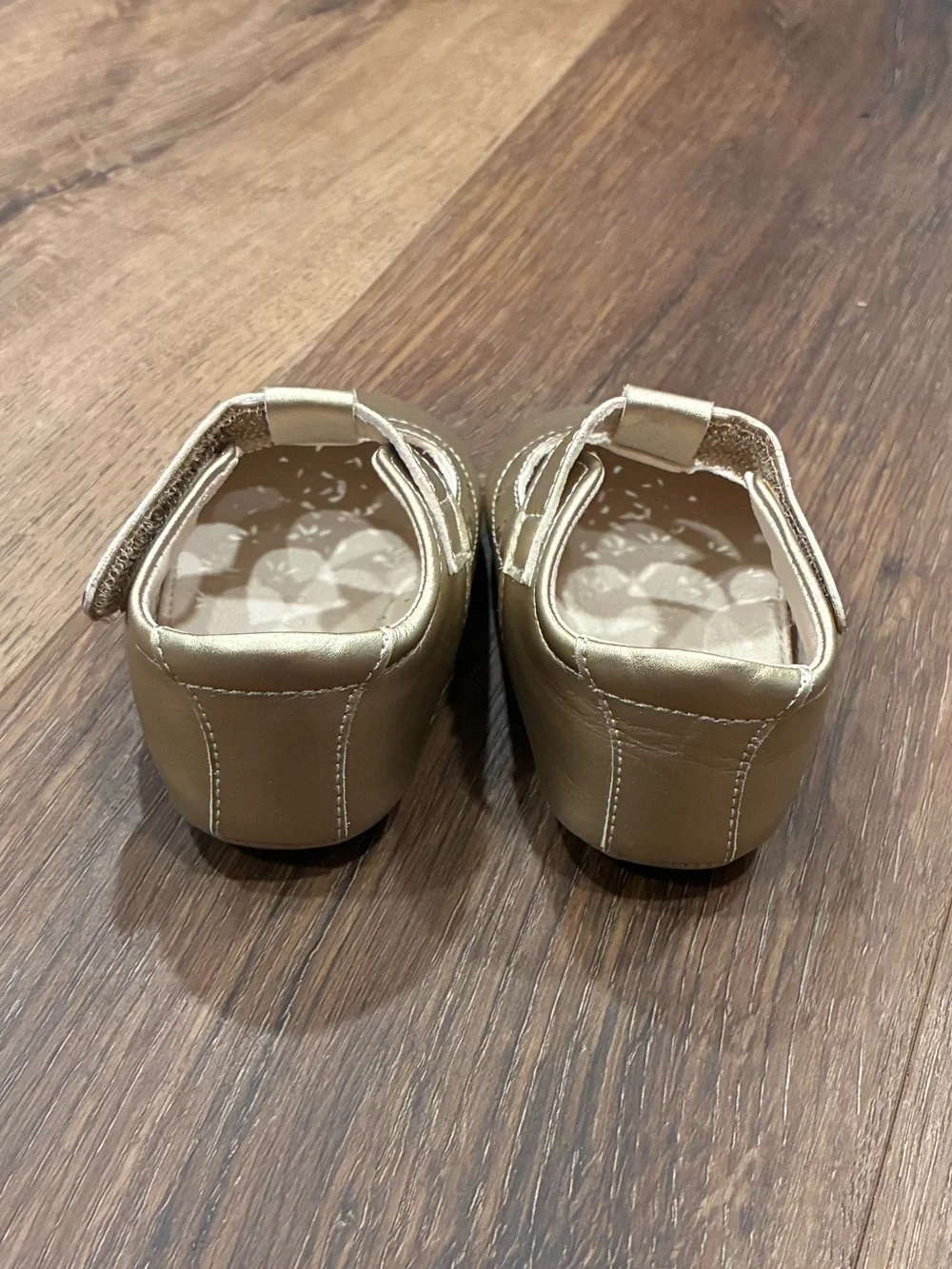 Felix & Flora Gold Mary Jane Shoes Dress Walker 4 Baby